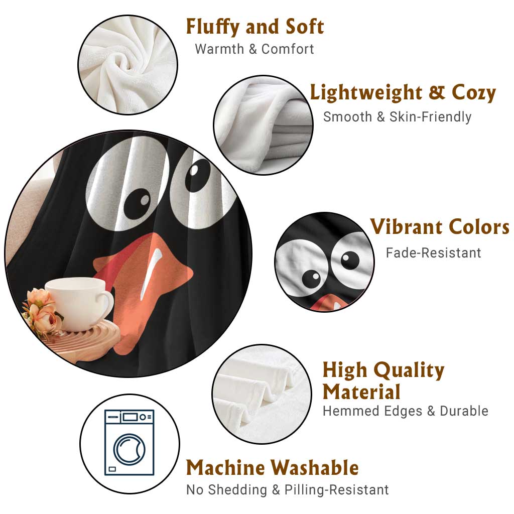 Funny Thanksgiving Throw Blanket Silly Turkey Autumn Season TS11 Print Your Wear