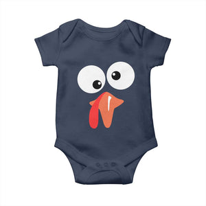 Funny Thanksgiving Baby Onesie Silly Turkey Autumn Season TS11 Navy Print Your Wear