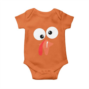 Funny Thanksgiving Baby Onesie Silly Turkey Autumn Season TS11 Orange Print Your Wear