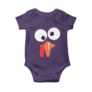 Funny Thanksgiving Baby Onesie Silly Turkey Autumn Season TS11 Purple Print Your Wear