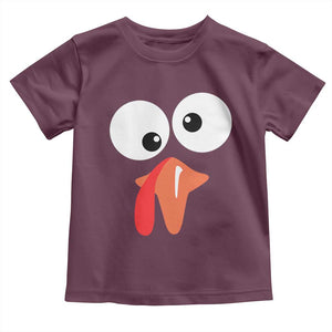 Funny Thanksgiving Baby Shirt Silly Turkey Autumn Season TS11 Maroon Print Your Wear