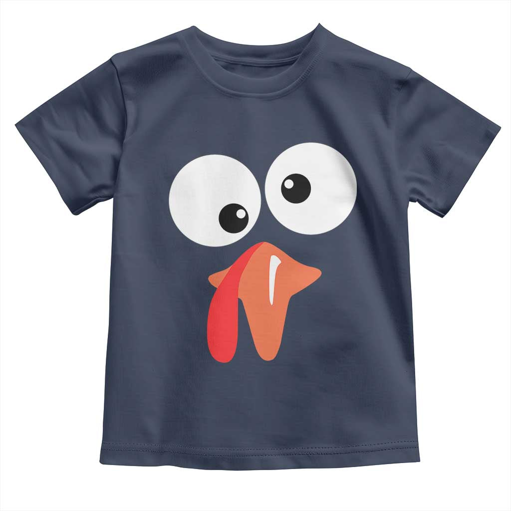 Funny Thanksgiving Baby Shirt Silly Turkey Autumn Season TS11 Navy Print Your Wear