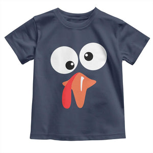 Funny Thanksgiving Baby Shirt Silly Turkey Autumn Season TS11 Navy Print Your Wear