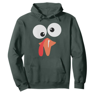 Funny Thanksgiving Hoodie Silly Turkey Autumn Season TS11 Dark Forest Green Print Your Wear