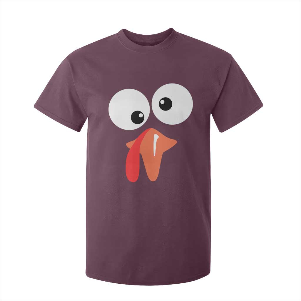 Funny Thanksgiving T Shirt For Kid Silly Turkey Autumn Season TS11 Maroon Print Your Wear
