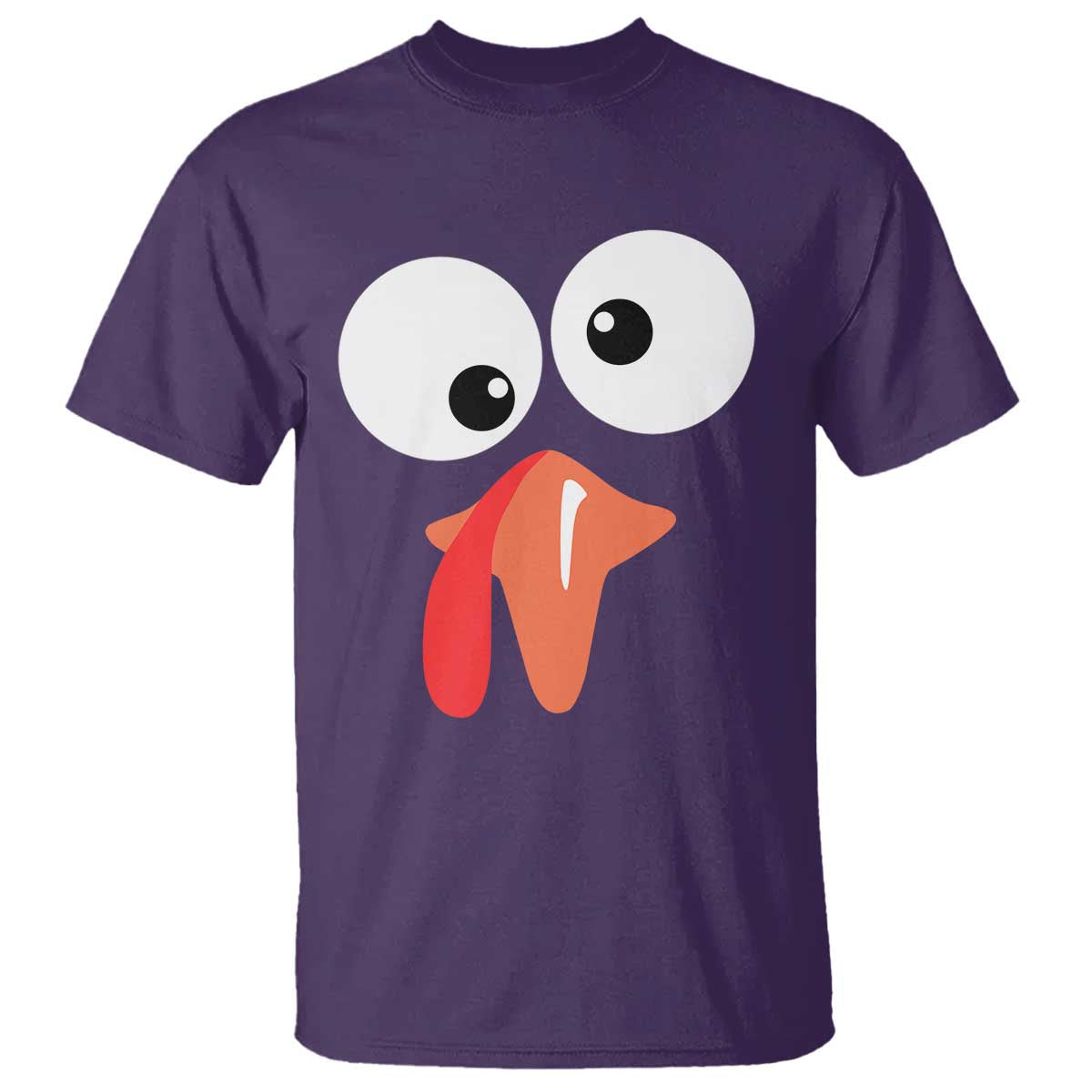 Funny Thanksgiving T Shirt Silly Turkey Autumn Season TS11 Purple Print Your Wear