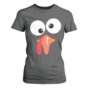 Funny Thanksgiving T Shirt For Women Silly Turkey Autumn Season TS11 Dark Heather Print Your Wear