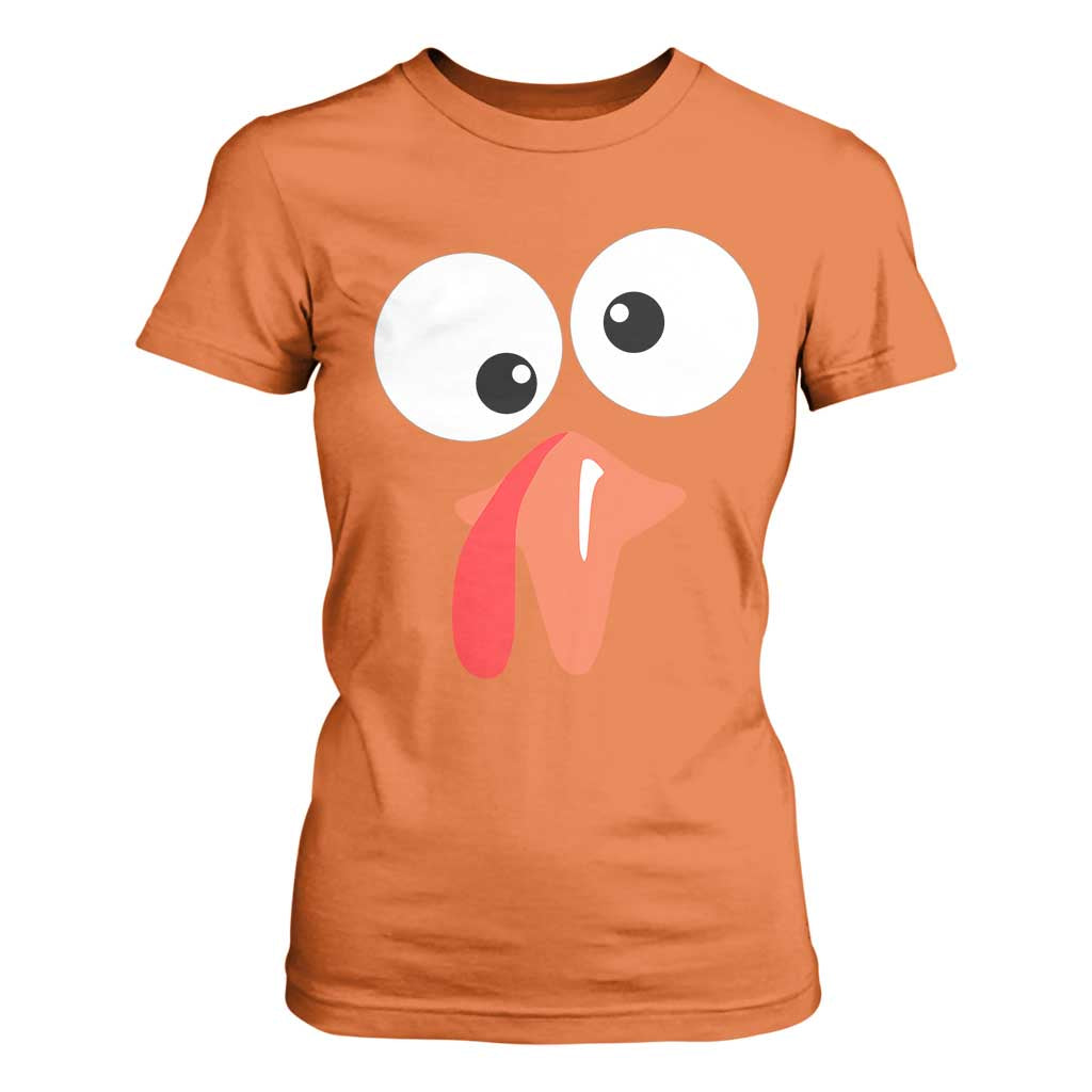 Funny Thanksgiving T Shirt For Women Silly Turkey Autumn Season TS11 Orange Print Your Wear