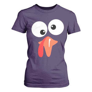 Funny Thanksgiving T Shirt For Women Silly Turkey Autumn Season TS11 Purple Print Your Wear