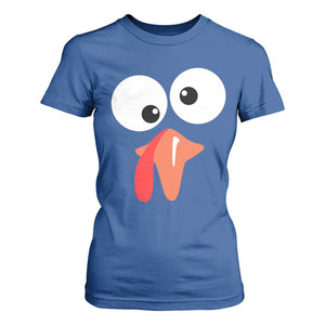 Funny Thanksgiving T Shirt For Women Silly Turkey Autumn Season TS11 Royal Blue Print Your Wear