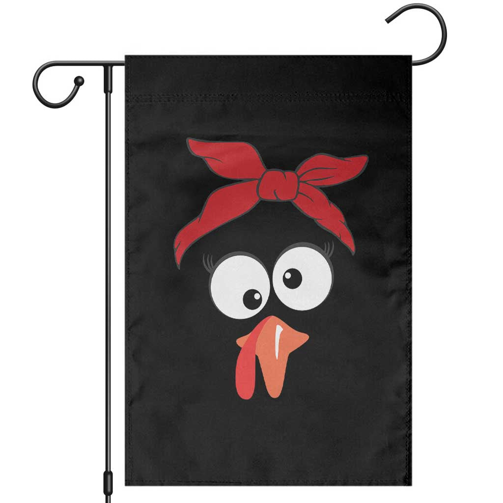 Funny Thanksgiving Garden Flag Silly Turkey Autumn Season Hens Ribbon TS11 Black Print Your Wear