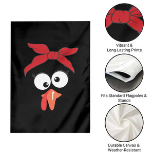 Funny Thanksgiving Garden Flag Silly Turkey Autumn Season Hens Ribbon TS11 Print Your Wear