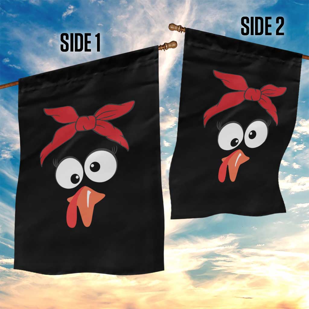 Funny Thanksgiving Garden Flag Silly Turkey Autumn Season Hens Ribbon TS11 Print Your Wear