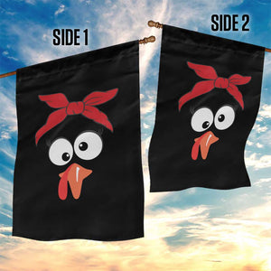 Funny Thanksgiving Garden Flag Silly Turkey Autumn Season Hens Ribbon TS11 Print Your Wear