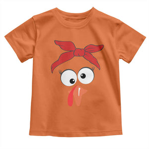 Funny Thanksgiving Baby Shirt Silly Turkey Autumn Season Hens Ribbon TS11 Orange Print Your Wear