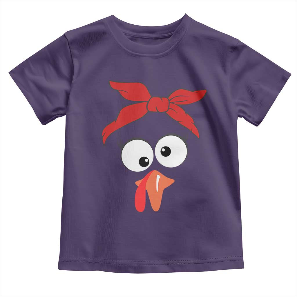 Funny Thanksgiving Baby Shirt Silly Turkey Autumn Season Hens Ribbon TS11 Purple Print Your Wear