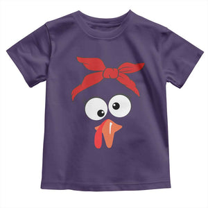 Funny Thanksgiving Baby Shirt Silly Turkey Autumn Season Hens Ribbon TS11 Purple Print Your Wear