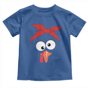 Funny Thanksgiving Baby Shirt Silly Turkey Autumn Season Hens Ribbon TS11 Royal Blue Print Your Wear