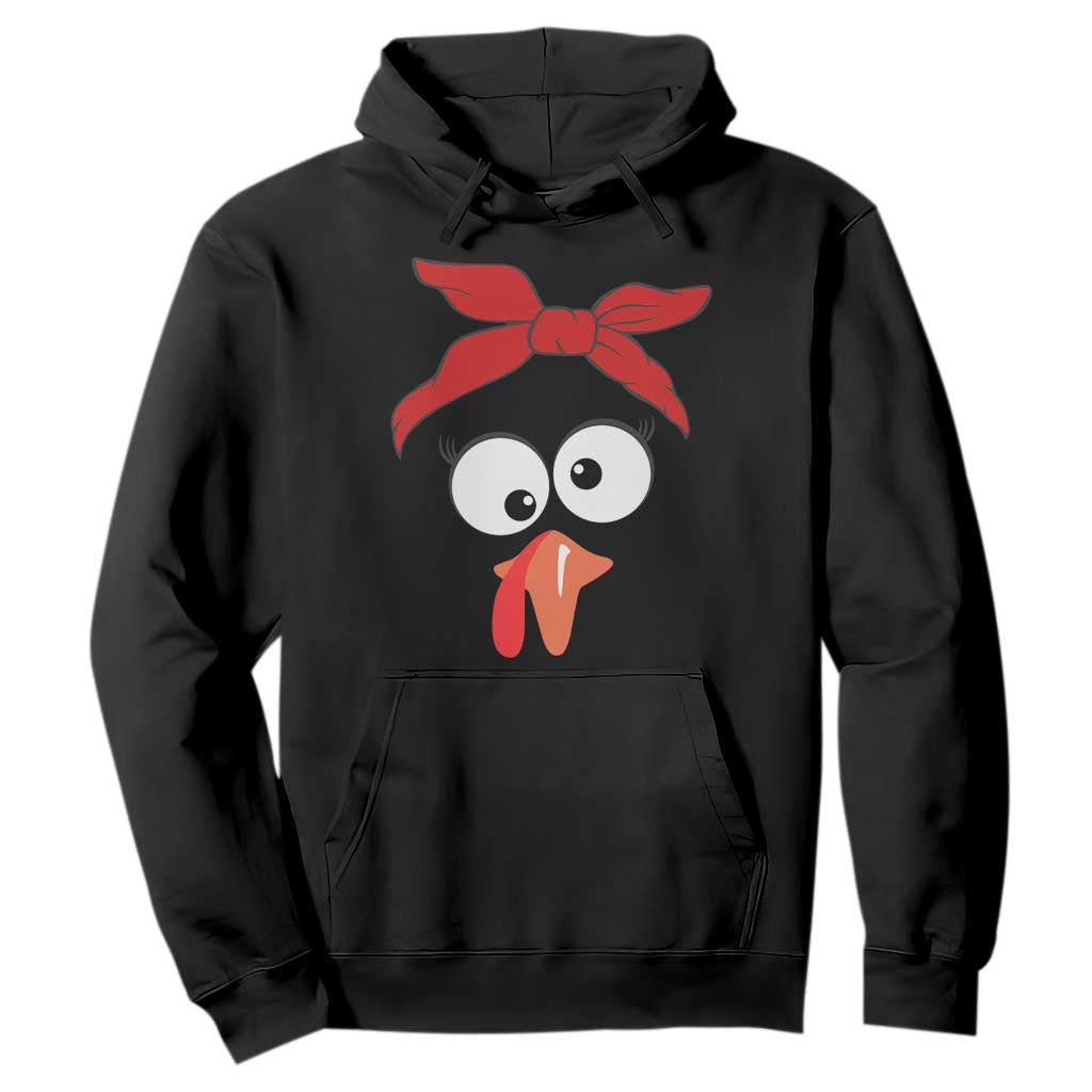 Funny Thanksgiving Hoodie Silly Turkey Autumn Season Hens Ribbon TS11 Black Print Your Wear