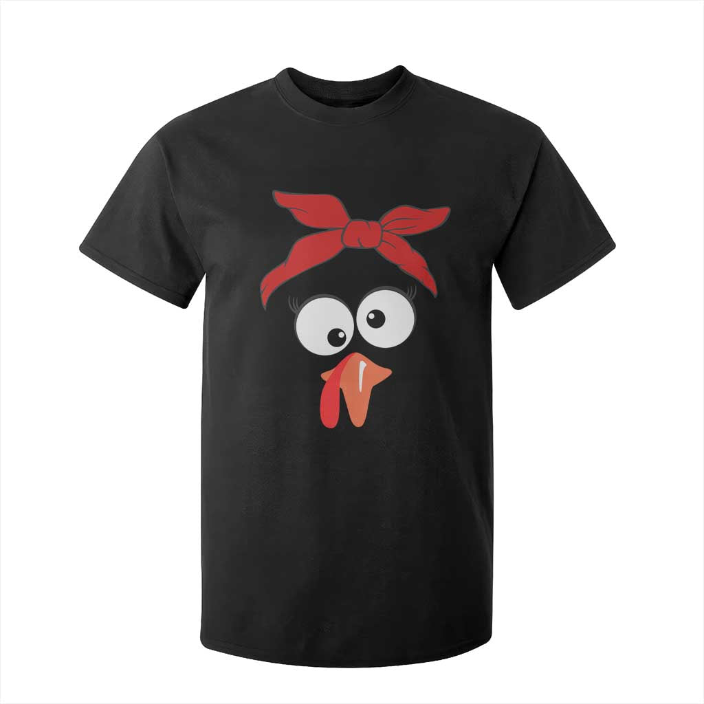 Funny Thanksgiving T Shirt For Kid Silly Turkey Autumn Season Hens Ribbon TS11 Black Print Your Wear