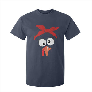 Funny Thanksgiving T Shirt For Kid Silly Turkey Autumn Season Hens Ribbon TS11 Navy Print Your Wear