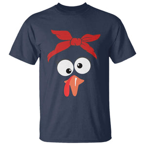 Funny Thanksgiving T Shirt Silly Turkey Autumn Season Hens Ribbon TS11 Navy Print Your Wear