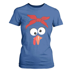 Funny Thanksgiving T Shirt For Women Silly Turkey Autumn Season Hens Ribbon TS11 Royal Blue Print Your Wear