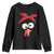 Funny Thanksgiving Youth Sweatshirt Silly Turkey Autumn Season Hens Ribbon TS11 Black Print Your Wear