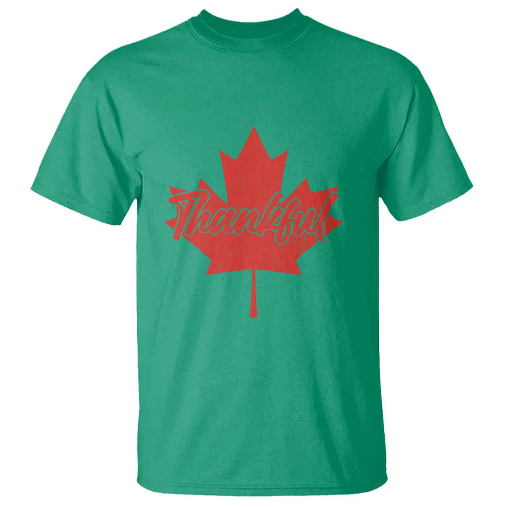 Thanksgiving Day T Shirt Thankful Vintage Maple Leaf Canada TS11 Irish Green Print Your Wear