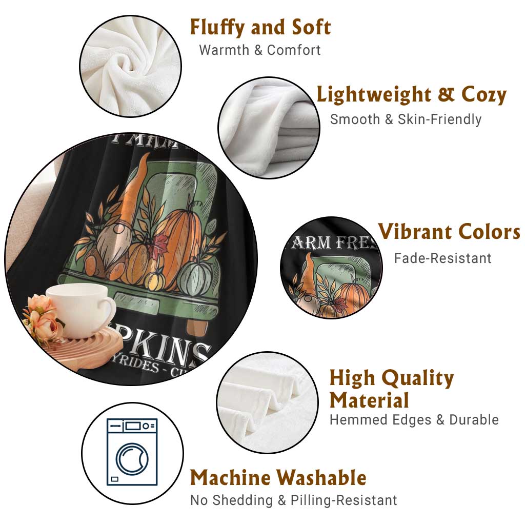 Thanksgiving Throw Blanket Farm Fresh Pumpkins Apples Hayrides Cider Autumn Season TS11 Print Your Wear