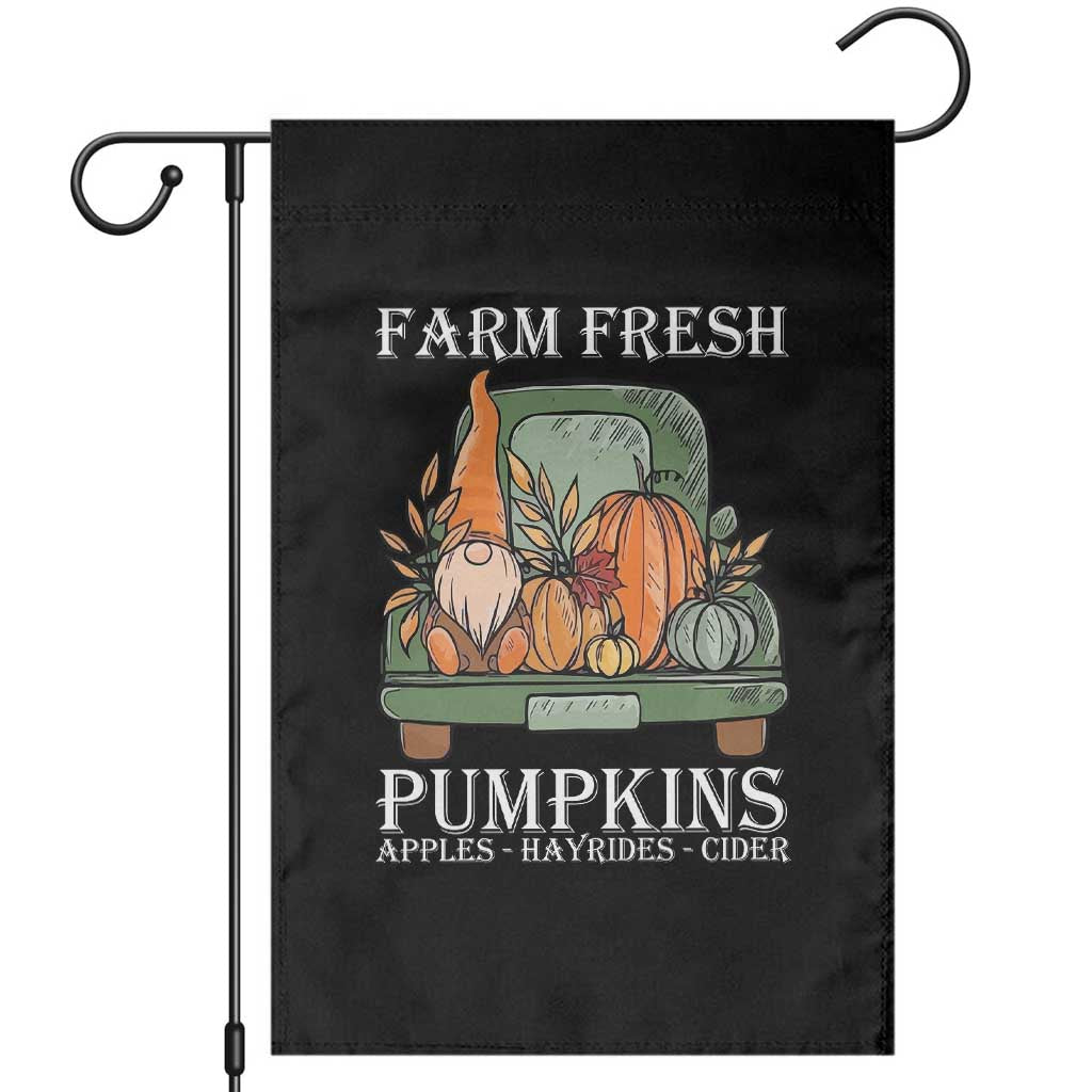 Thanksgiving Garden Flag Farm Fresh Pumpkins Apples Hayrides Cider Autumn Season TS11 Black Print Your Wear