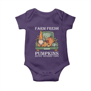 Thanksgiving Baby Onesie Farm Fresh Pumpkins Apples Hayrides Cider Autumn Season TS11 Purple Print Your Wear