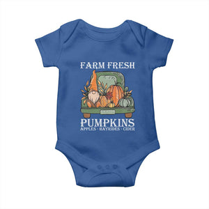 Thanksgiving Baby Onesie Farm Fresh Pumpkins Apples Hayrides Cider Autumn Season TS11 Royal Blue Print Your Wear