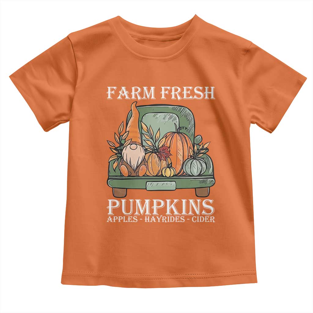 Thanksgiving Baby Shirt Farm Fresh Pumpkins Apples Hayrides Cider Autumn Season TS11 Orange Print Your Wear