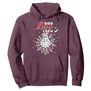 Halloween Nurse Hoodie Boo Boo Crew Cute Ghost Nursing TS11 Maroon Print Your Wear