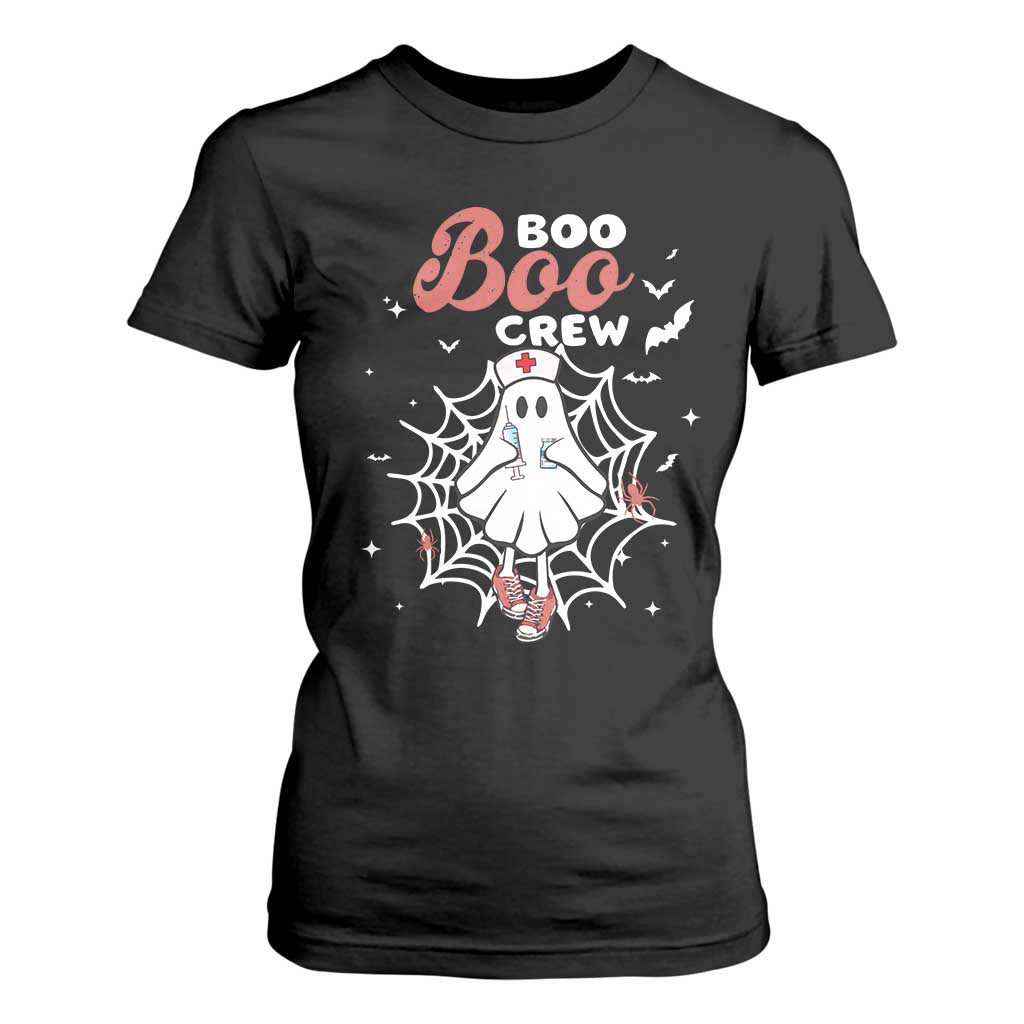 Halloween Nurse T Shirt For Women Boo Boo Crew Cute Ghost Nursing TS11 Black Print Your Wear