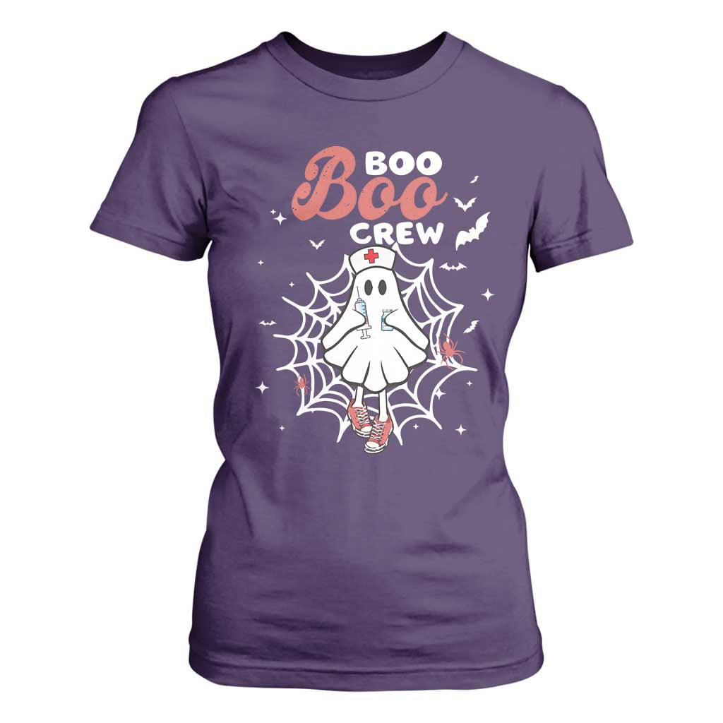 Halloween Nurse T Shirt For Women Boo Boo Crew Cute Ghost Nursing TS11 Purple Print Your Wear
