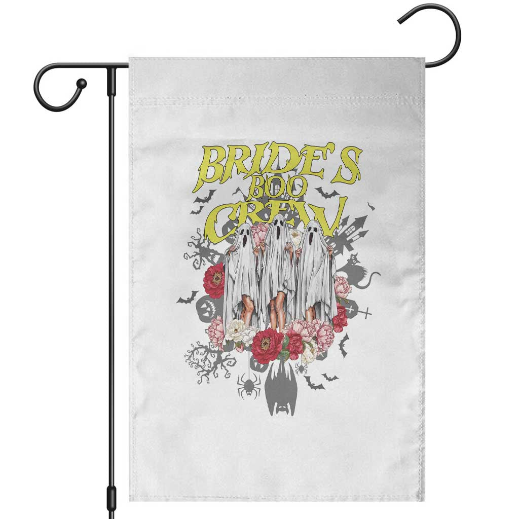 Halloween Bachelorette Party Garden Flag Bride's Boo Crew Ghost Vintage Flower TS11 White Print Your Wear
