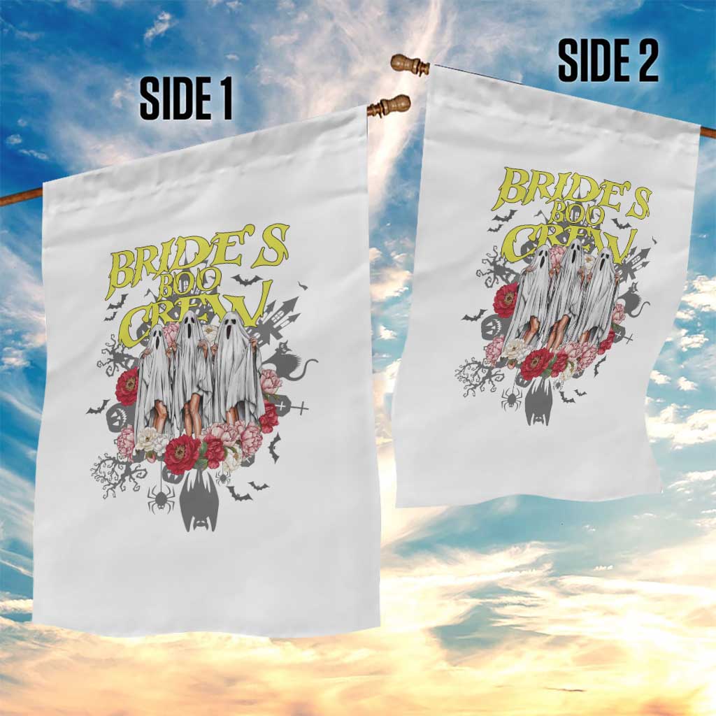 Halloween Bachelorette Party Garden Flag Bride's Boo Crew Ghost Vintage Flower TS11 Print Your Wear