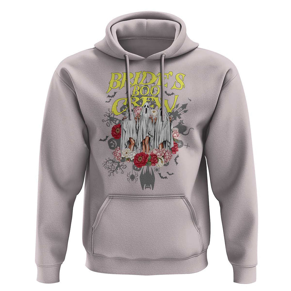 Halloween Bachelorette Party Hoodie Bride's Boo Crew Ghost Vintage Flower TS11 Ice Gray Print Your Wear