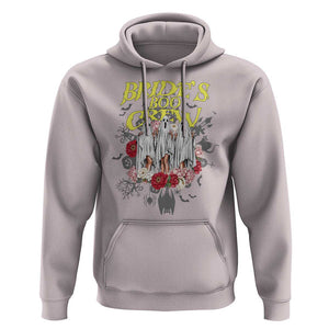 Halloween Bachelorette Party Hoodie Bride's Boo Crew Ghost Vintage Flower TS11 Ice Gray Print Your Wear