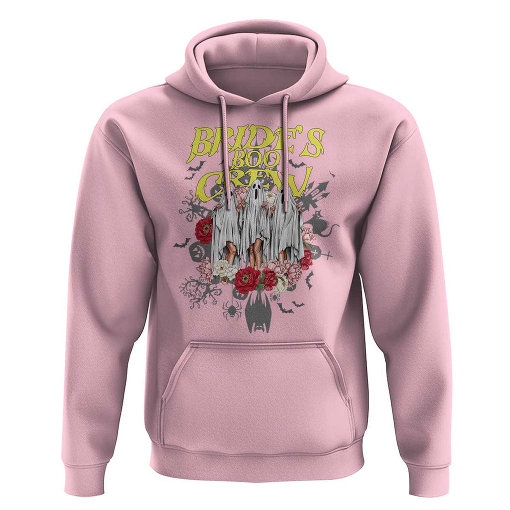 Halloween Bachelorette Party Hoodie Bride's Boo Crew Ghost Vintage Flower TS11 Light Pink Print Your Wear