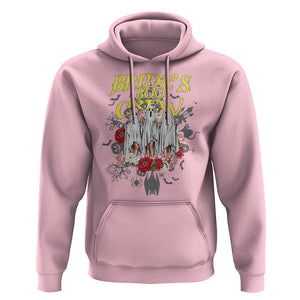 Halloween Bachelorette Party Hoodie Bride's Boo Crew Ghost Vintage Flower TS11 Light Pink Print Your Wear