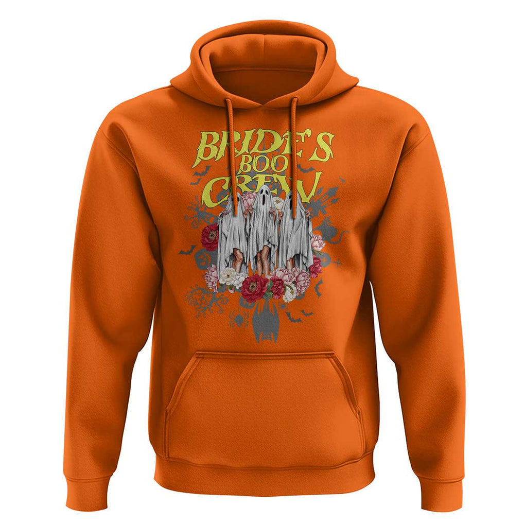 Halloween Bachelorette Party Hoodie Bride's Boo Crew Ghost Vintage Flower TS11 Orange Print Your Wear