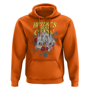 Halloween Bachelorette Party Hoodie Bride's Boo Crew Ghost Vintage Flower TS11 Orange Print Your Wear