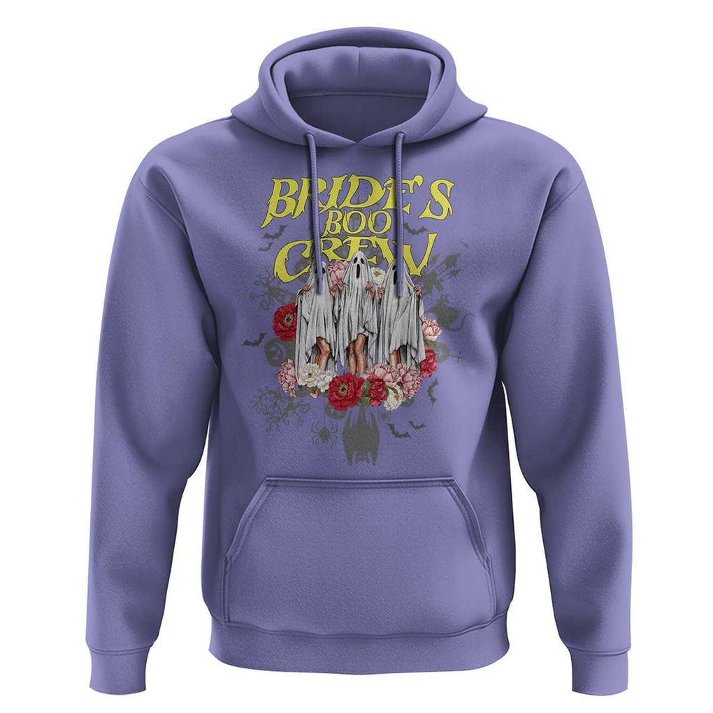 Halloween Bachelorette Party Hoodie Bride's Boo Crew Ghost Vintage Flower TS11 Violet Print Your Wear