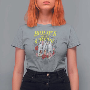 Halloween Bachelorette Party T Shirt For Women Bride's Boo Crew Ghost Vintage Flower TS11 Sport Gray Print Your Wear