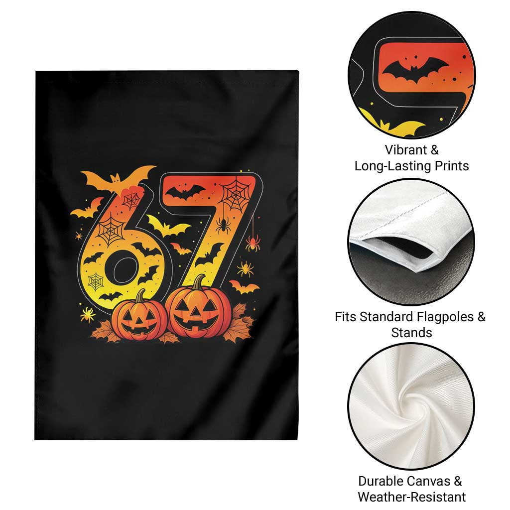 Funny 67 Halloween Garden Flag Spooky Six Seven Meme Gen Alpha Slang TS11 Print Your Wear