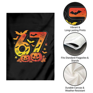 Funny 67 Halloween Garden Flag Spooky Six Seven Meme Gen Alpha Slang TS11 Print Your Wear