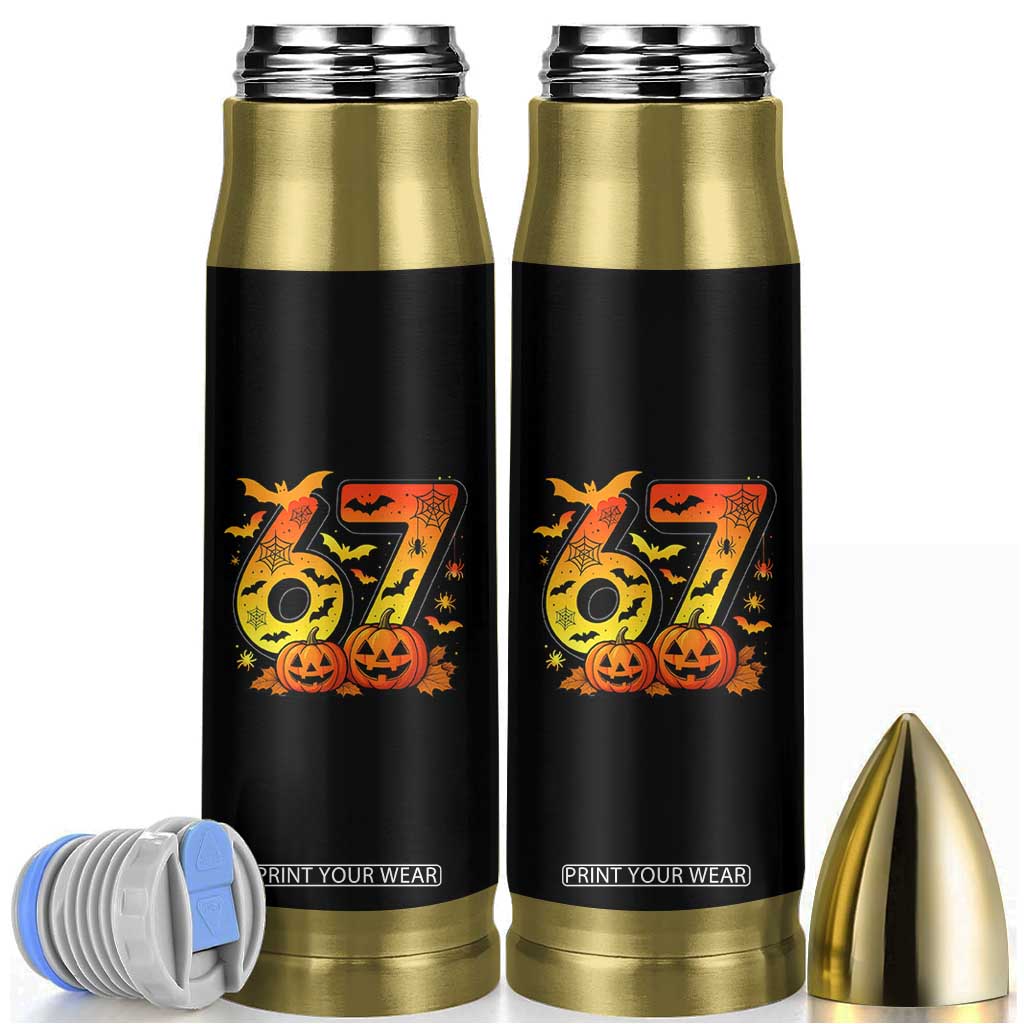 Funny 67 Halloween Bullet Tumbler Spooky Six Seven Meme Gen Alpha Slang TS11 Black Print Your Wear
